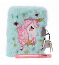 JOURNAL INTIME PELUCHE AVEC CADENAS LICORNE